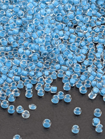 Turquoise Blue Translucent Matsuno Seed Beads | Size 11/0 (2mm) | 15g, ~1650 pcs