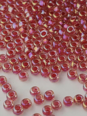 Candle Lit/Pink Inside Color Lined Rainbow | Miyuki Rocaille | 11/0 | 15g pkg