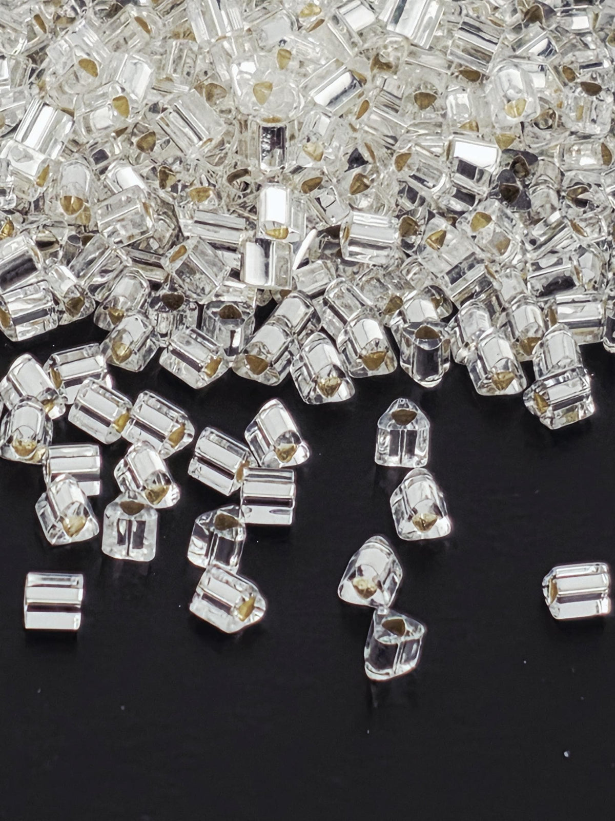 TOHO Triangle Beads, Silver-Lined Crystal | 11/0 Size, Japanese Glass Bead Weaving
