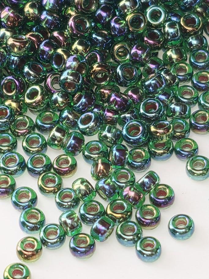 Emerald Green Inside Color Lined Rainbow | Miyuki Rocaille | 11/0 | 15g pkg