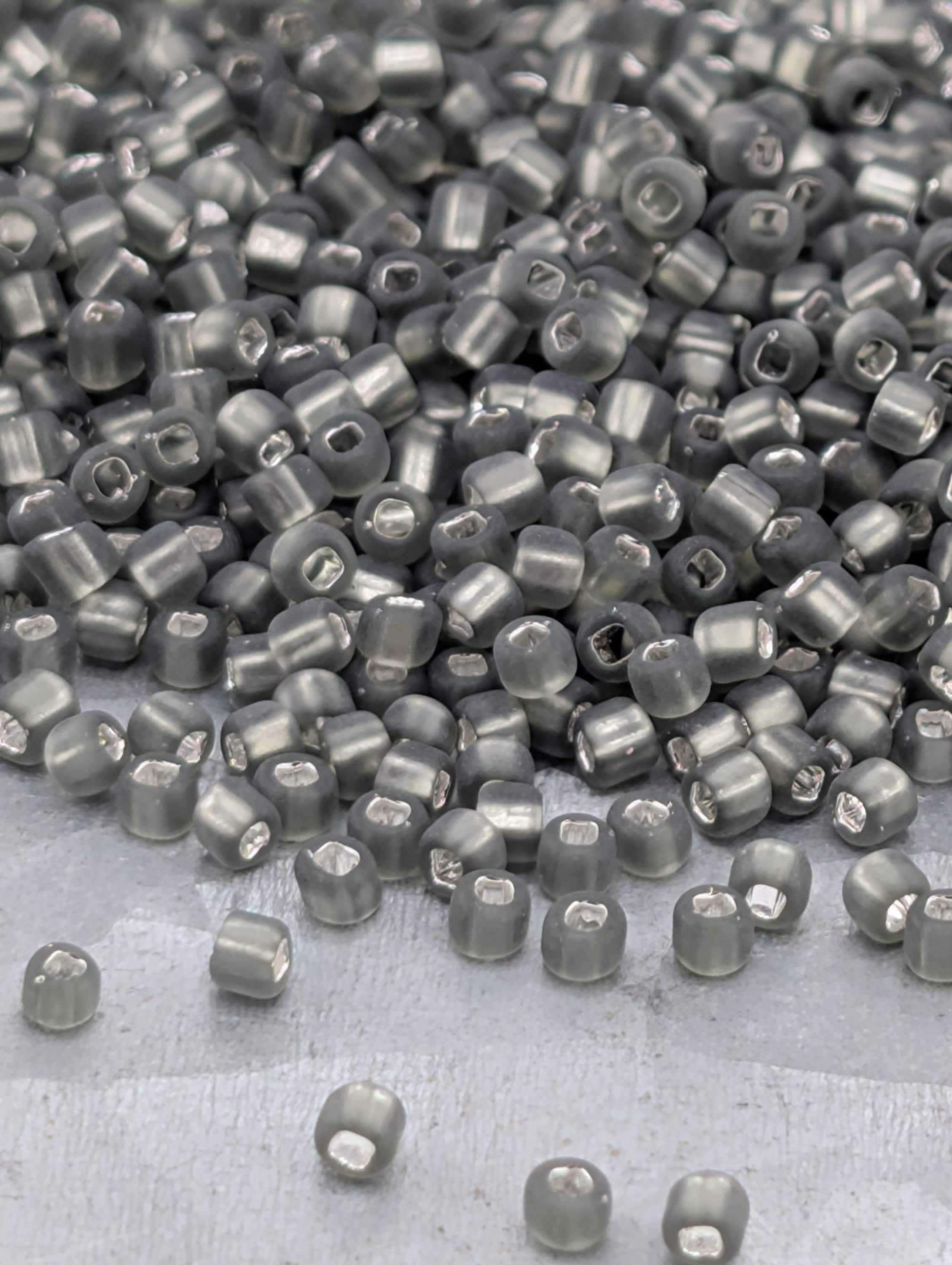 Gunmetal Translucent Matsuno Seed Beads | Size 11/0 (2mm) | 15g, ~1650 pcs