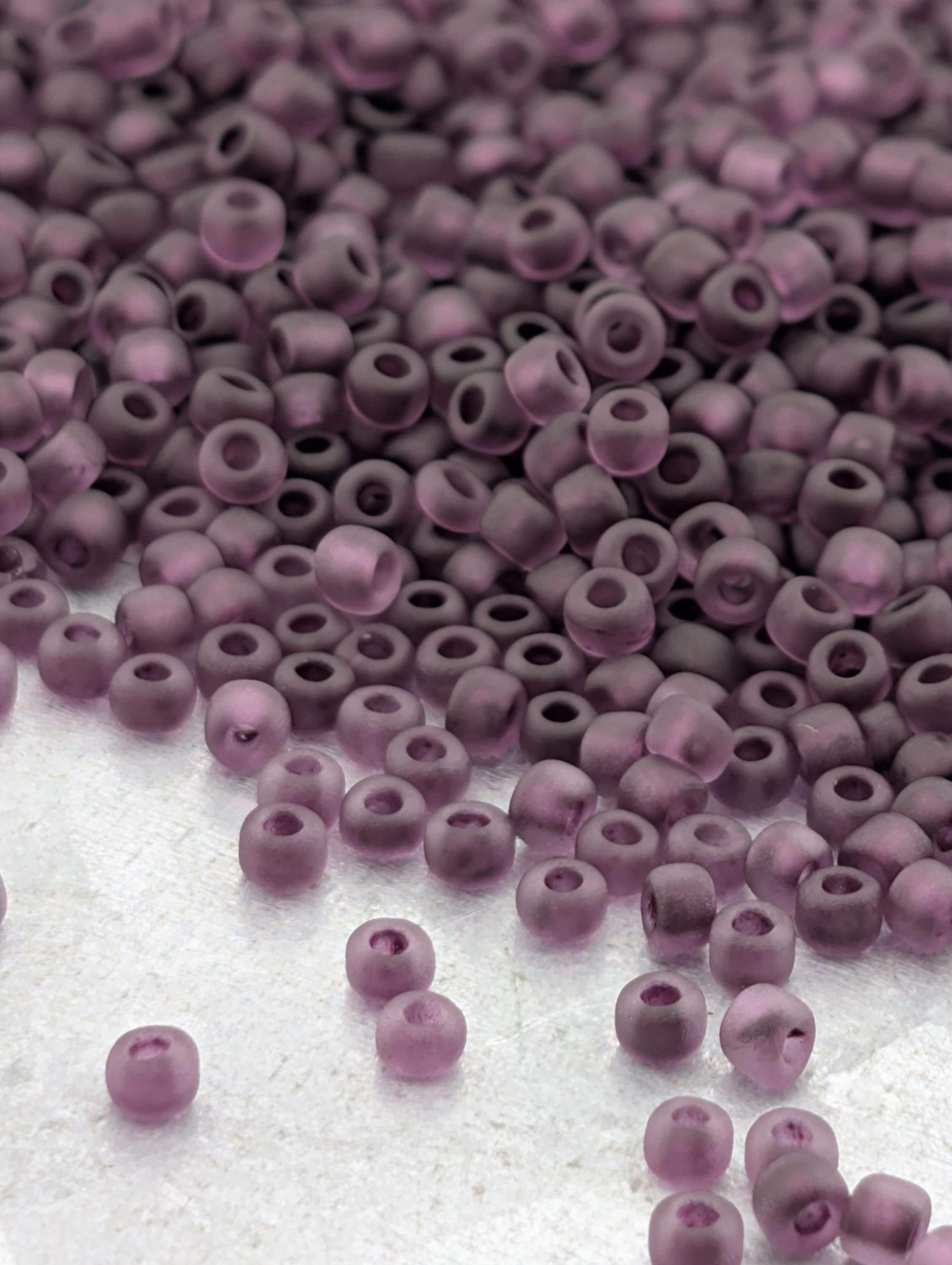 Dark Mauve Matsuno Seed Beads | Size 11/0 (2mm) | 15g, ~1650 pcs