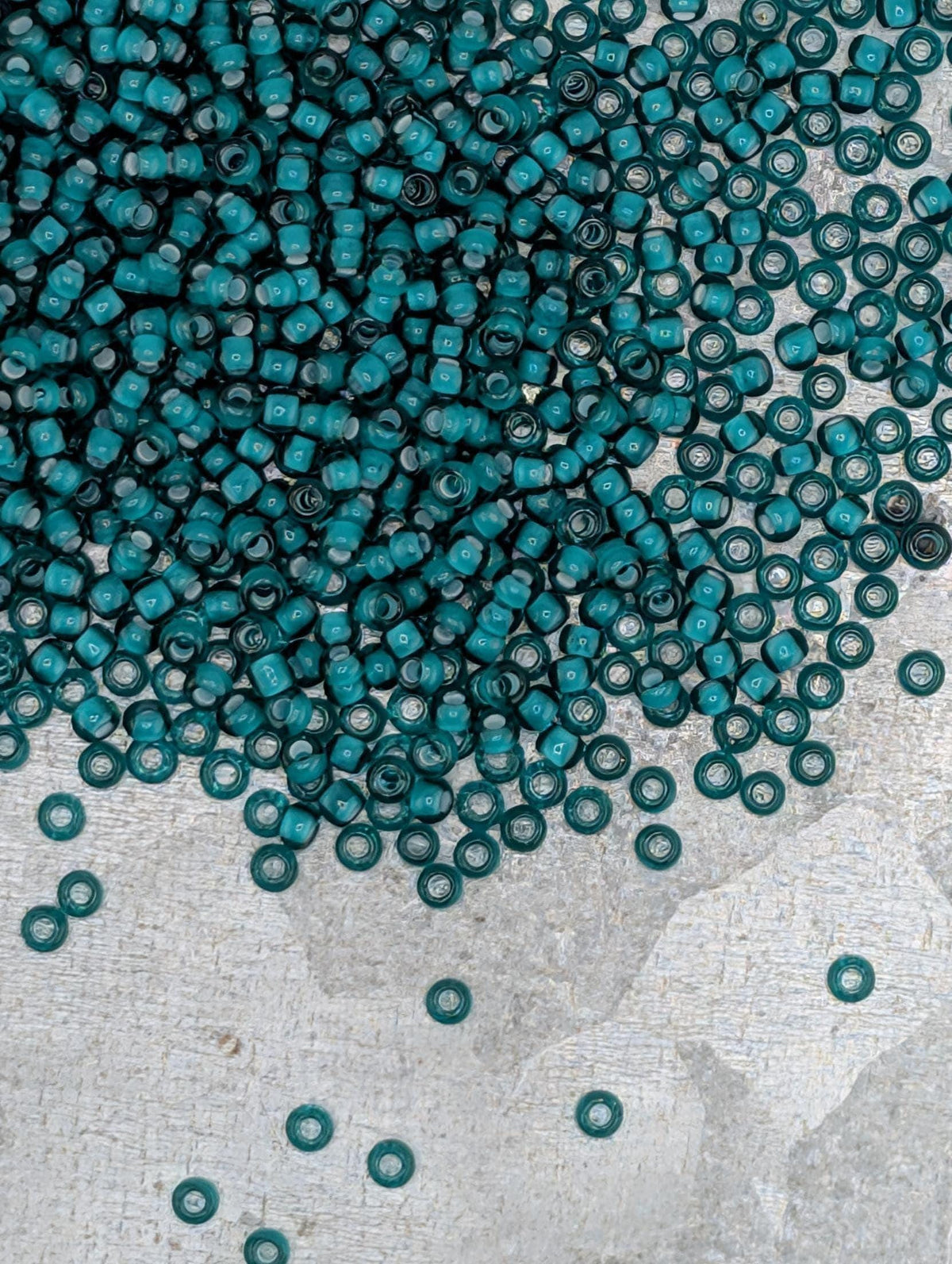 Preciosa 11/0 Seed Beads Transparent Teal Green (Size 11/0 ) - 15g - Czech Glass Rocaille for Jewelry Making