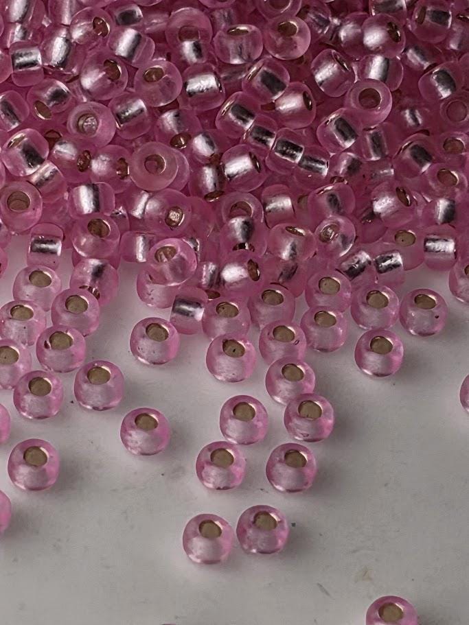 Pink Transparent Silver Lined | Miyuki Rocaille | 11/0 | 15g pkg