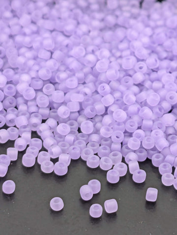 Japanese Seed Beads, Lilac Translucent Matte Matsuno - Size 11/0 Glass (2mm, Bead Weaving Supply)