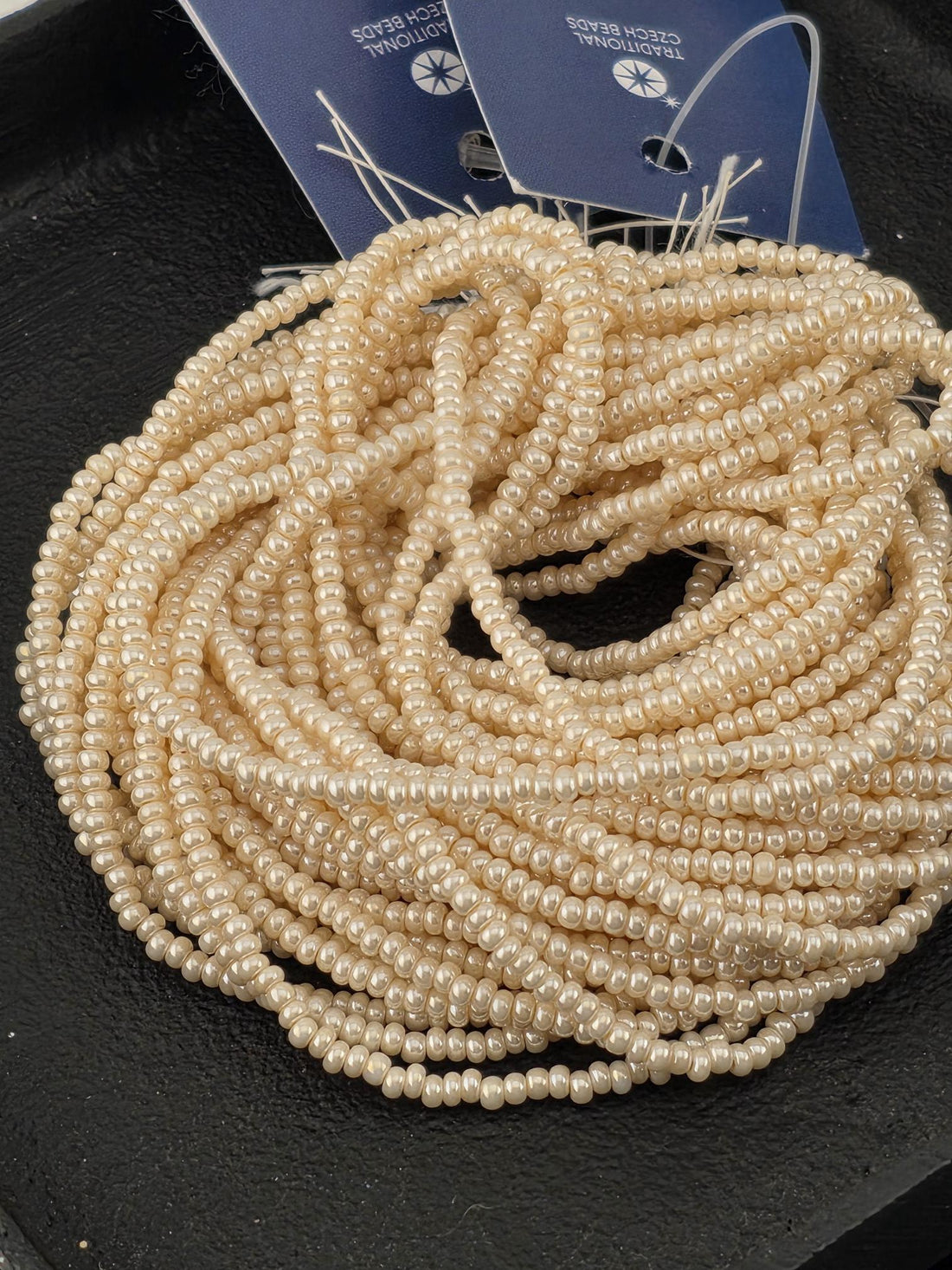 Preciosa Seed Beads, Czech Glass Rocaille | Eggshell 11/0 | Bead Weaving Supply
