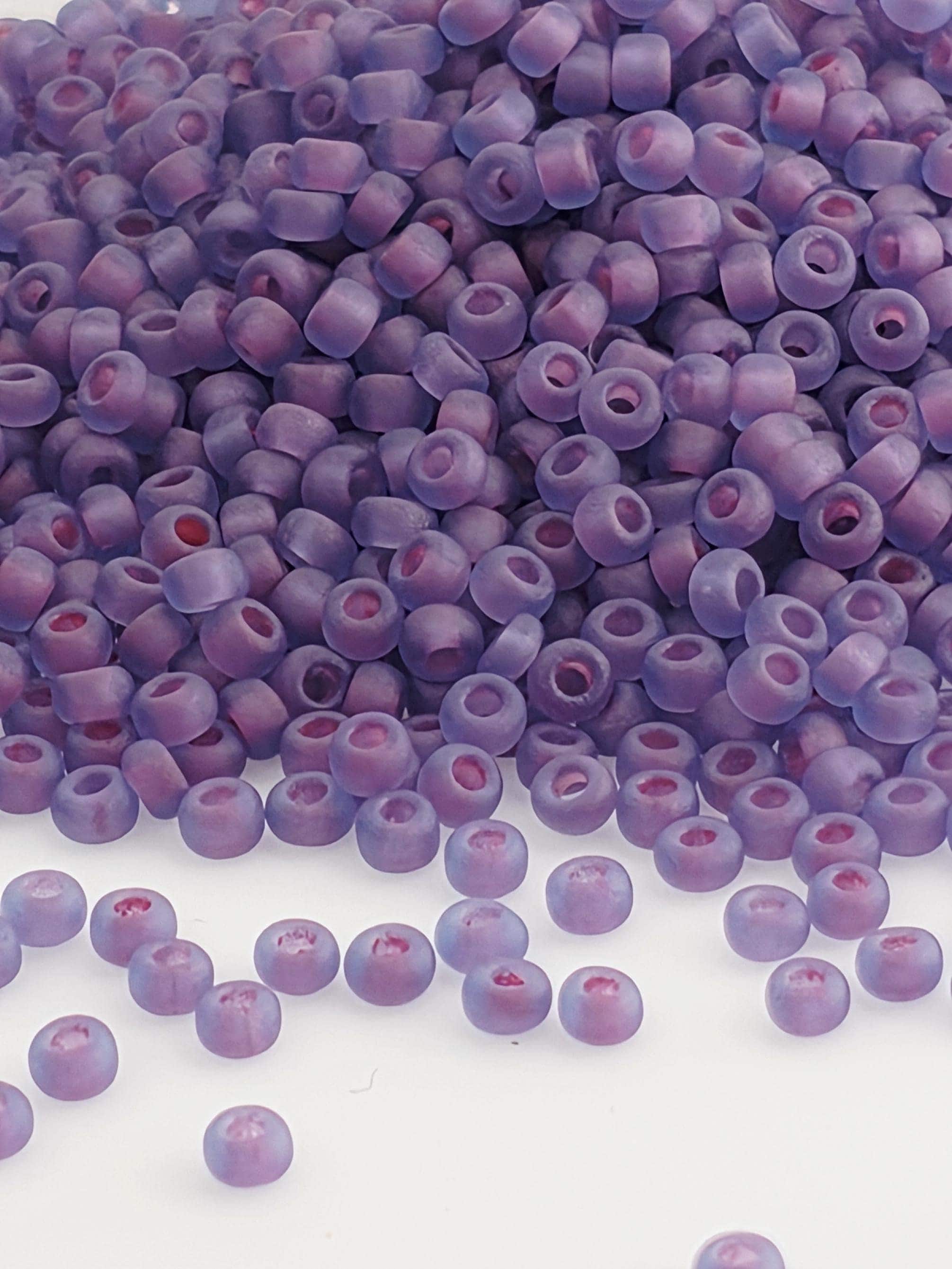 Blue Lilac Frosted Matte Matsuno Seed Beads | Size 11/0 (2mm) | 15g, ~1650 pcs