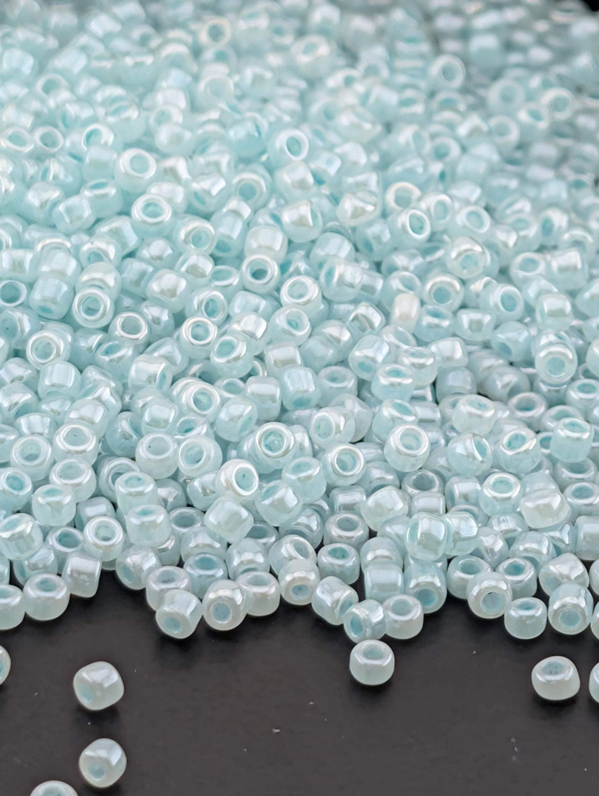 Blue Opaque Ceylon Pastel Matsuno Seed Beads | Size 11/0 (2mm) | 15g, ~1650 pcs