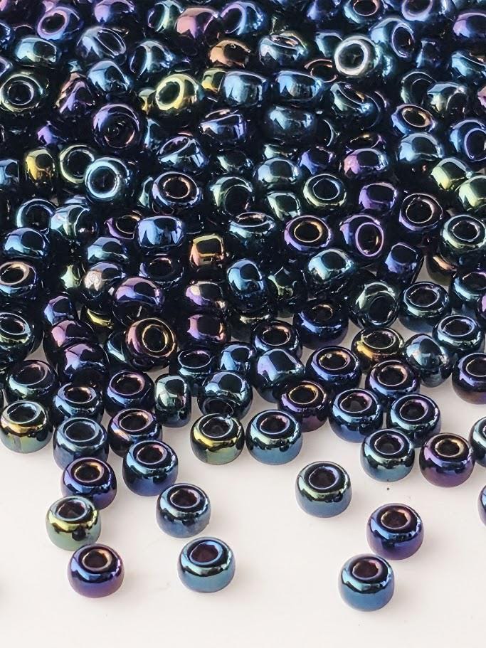 Midnight Blue Metallic Rainbow | Miyuki Rocaille | 11/0 | 15g pkg