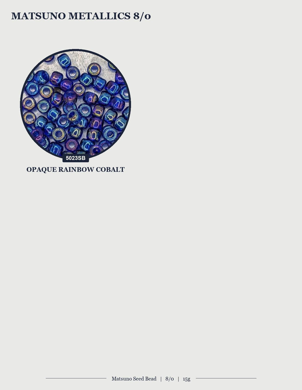The image is a circular arrangement of blue and purple beads, with a white background.
