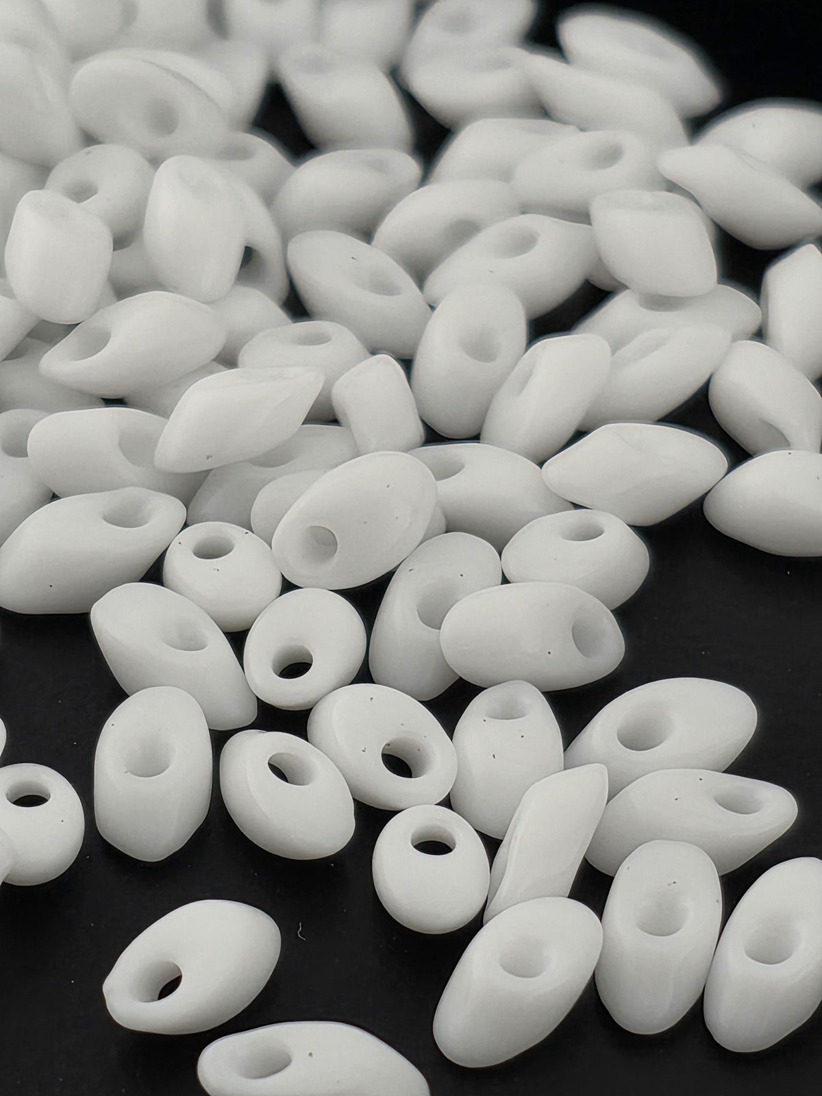 Miyuki Long Magatama, White Glass Beads - Japanese Seed Beads | 4x7mm Size | Jewelry Supply
