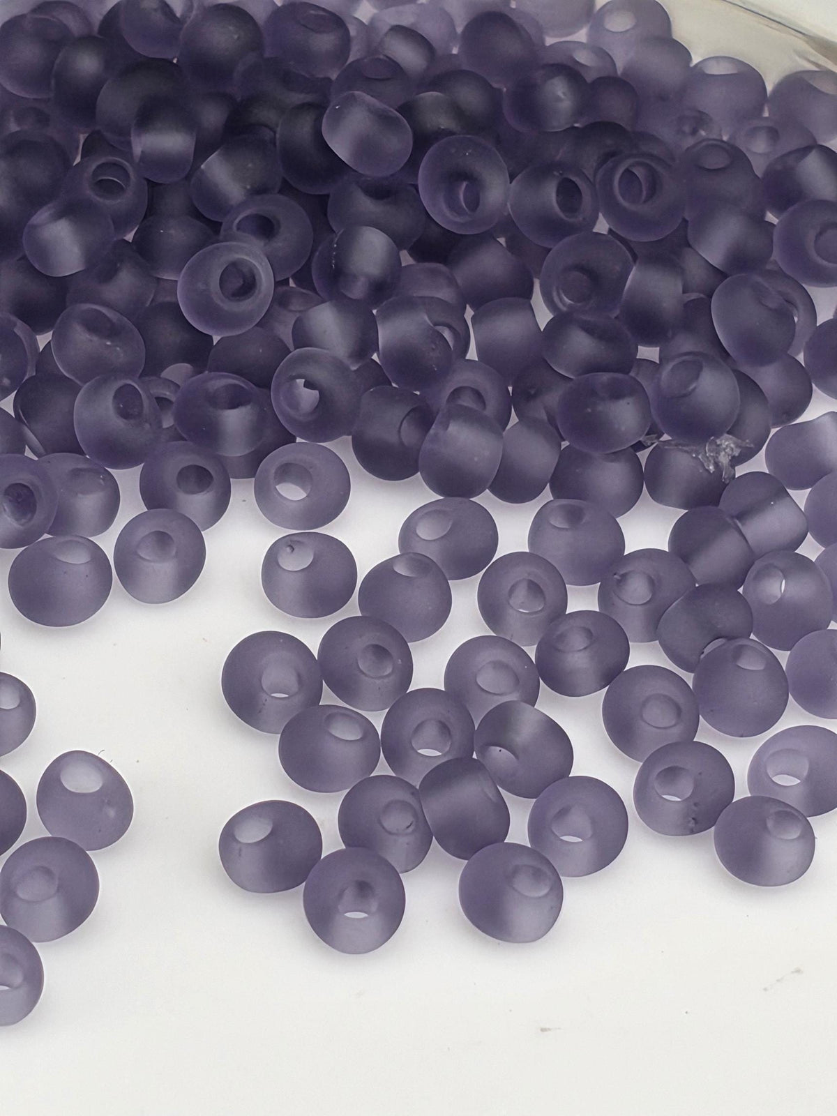 Toho Magatama 3mm Beads, Transparent-Frosted Sugar Plum | Japanese Glass | Bead Weaving