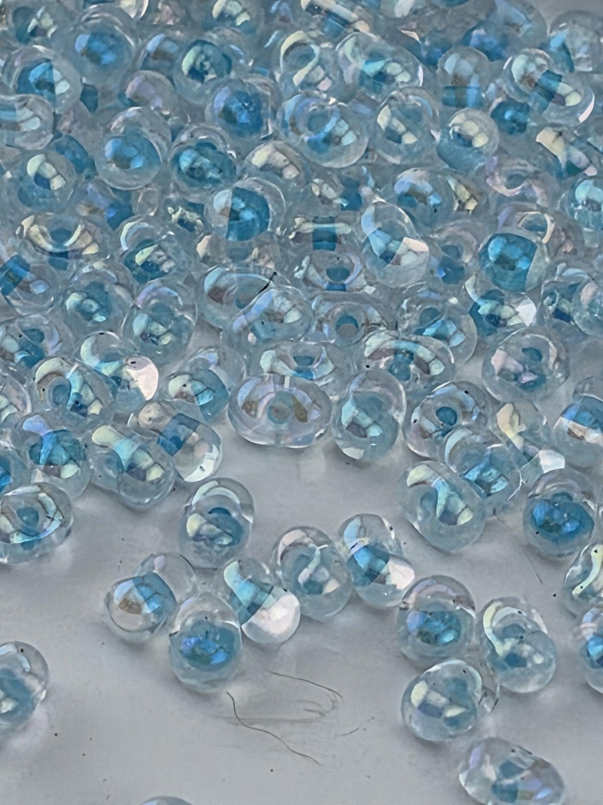Crystal/Sky Blue ICL/R Miyuki Berry/Peanut Beads (15g pkg)