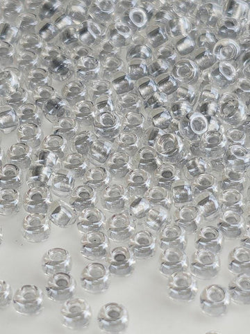 Crystal/Silver Inside Color Lined Sparkle Rocaille | 8/0 | Miyuki - 15g pkg