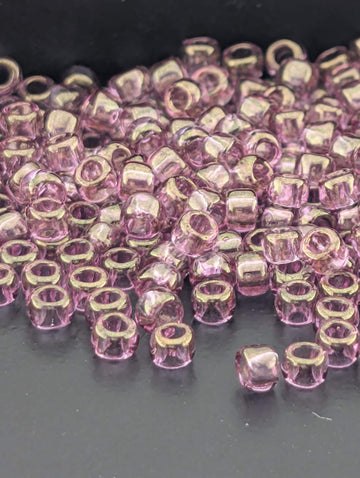 Gold Luster - Pink Rose Size 8/0 Toho Round 2.5" tube