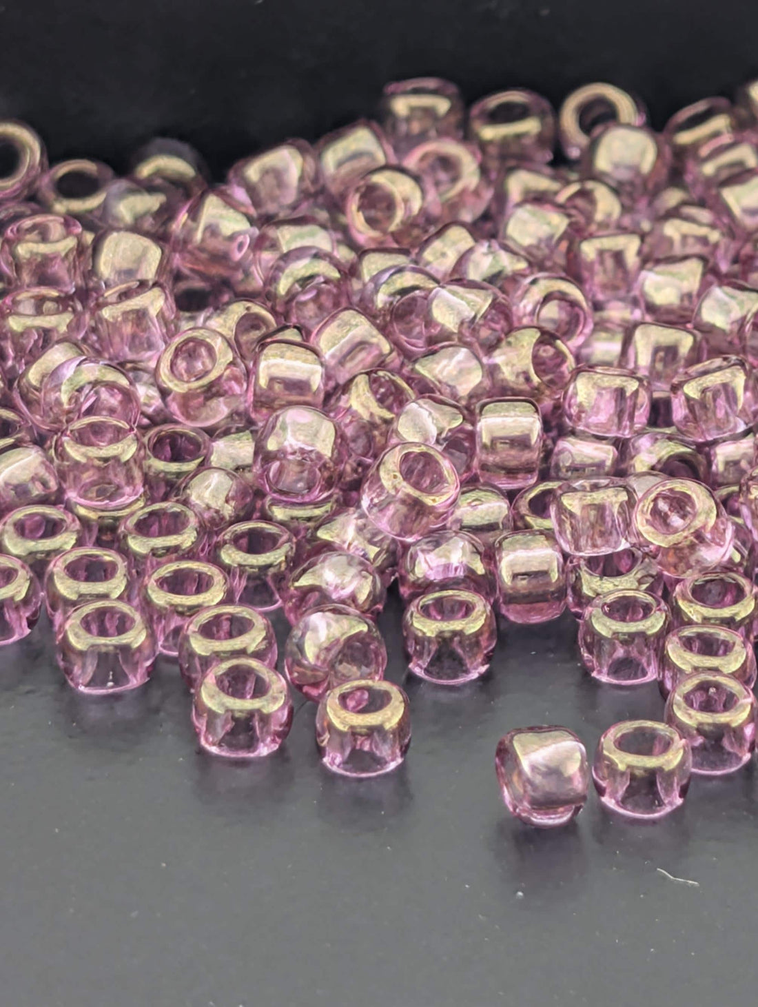 Toho Round Beads, Gold Luster - Pink Rose | 8/0 | 8g Pack