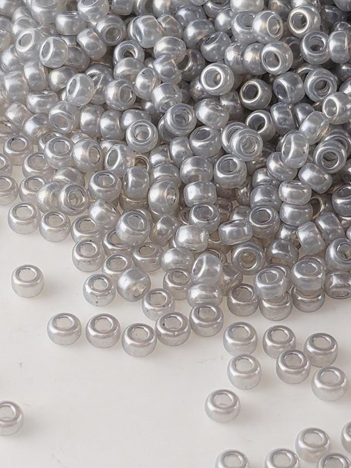 Miyuki Round Beads, Grey Ceylon | 8/0 | 15g Pack
