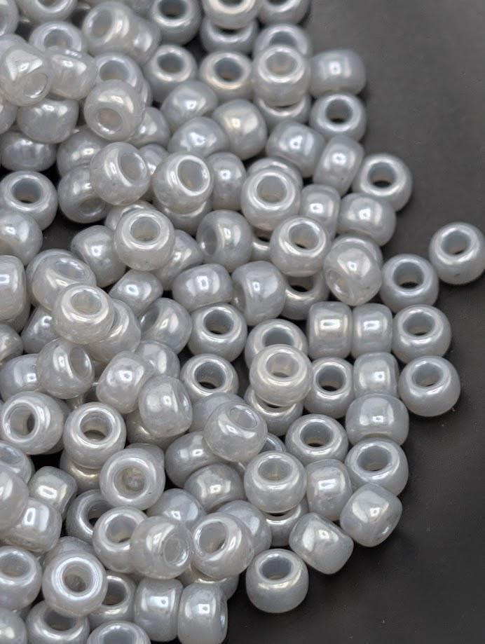 Miyuki Round Beads, Grey Ceylon | 8/0 | 15g Pack