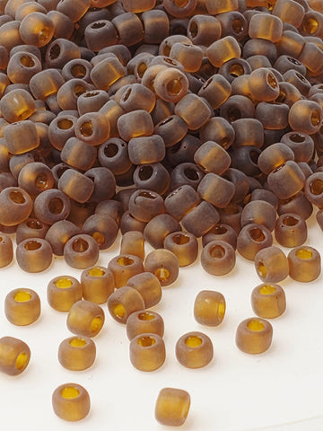 8338SB Transparent Root Beer Matte 8/0 Matsuno Seed Beads (15g, ~600 pcs)