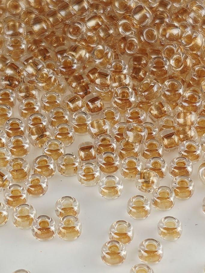 Crystal/Gold Inside Color Lined Sparkle Rocaille | 8/0 | Miyuki - 15g pkg