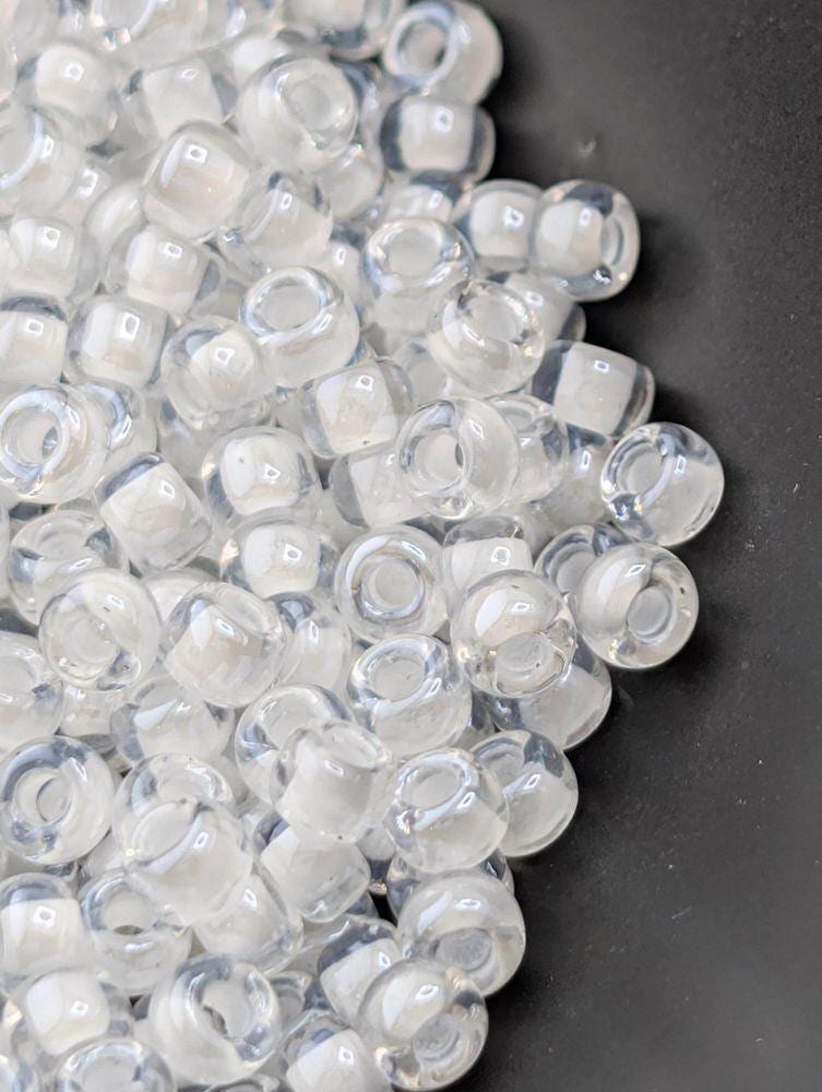 Crystal/White Inside Color Lined Rocaille | 8/0 | Miyuki - 15g pkg