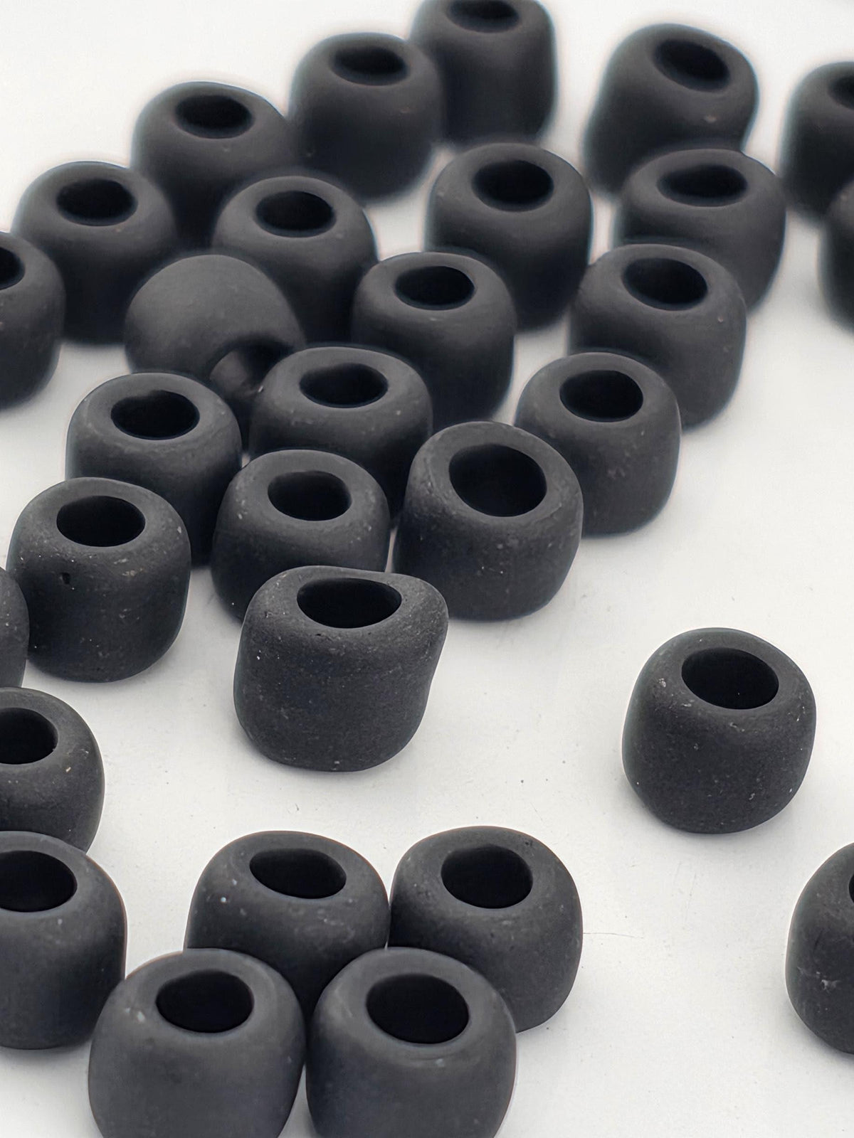 TOHO Round 3/0 Opaque-Frosted Jet, Japanese Glass Beads | 2.5 Tube