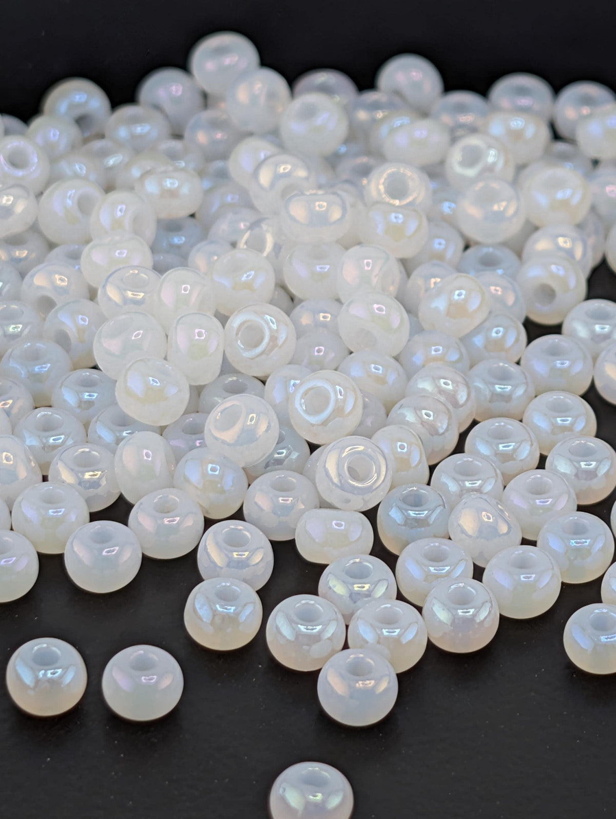 White Seed Beads Size 6/0, Czech Glass Rocaille | Preciosa Ornela | Bead Weaving