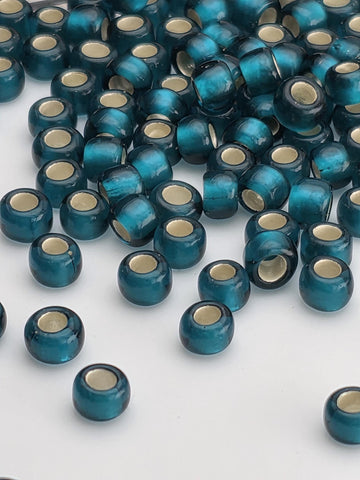 Toho Japanese Seed Beads, Frosted Teal Silver-Lined | Size 6/0 | Jewelry Craft