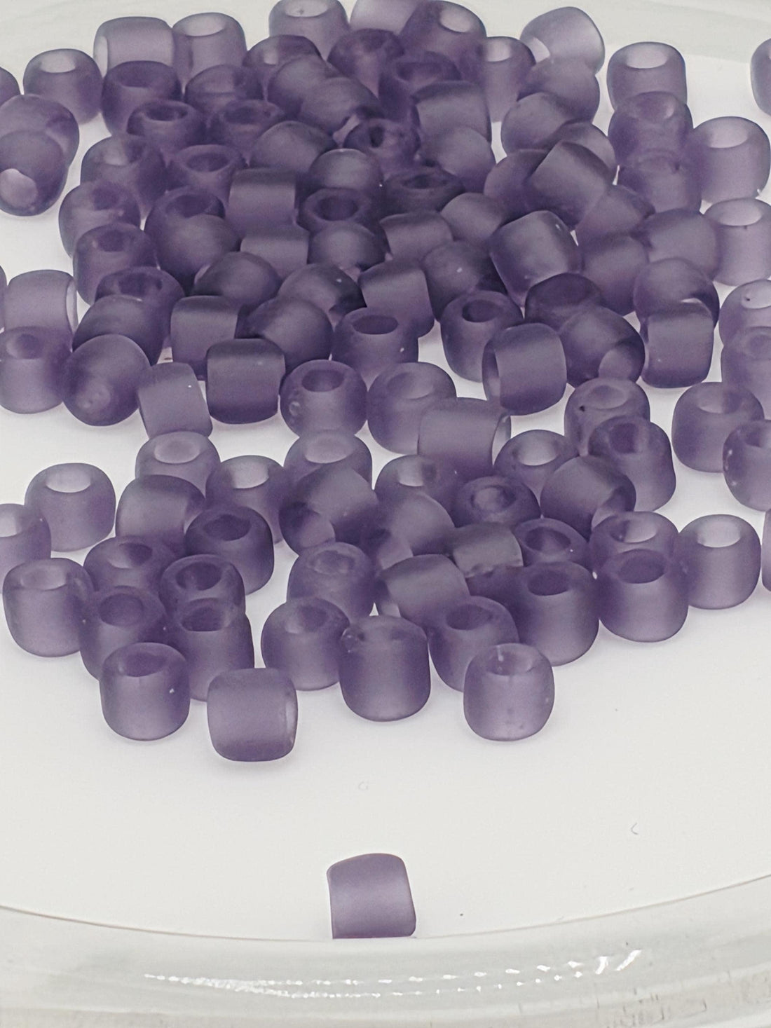 Toho Round Beads, Transparent-Frosted Sugar Plum | 6/0 | 8g Pack