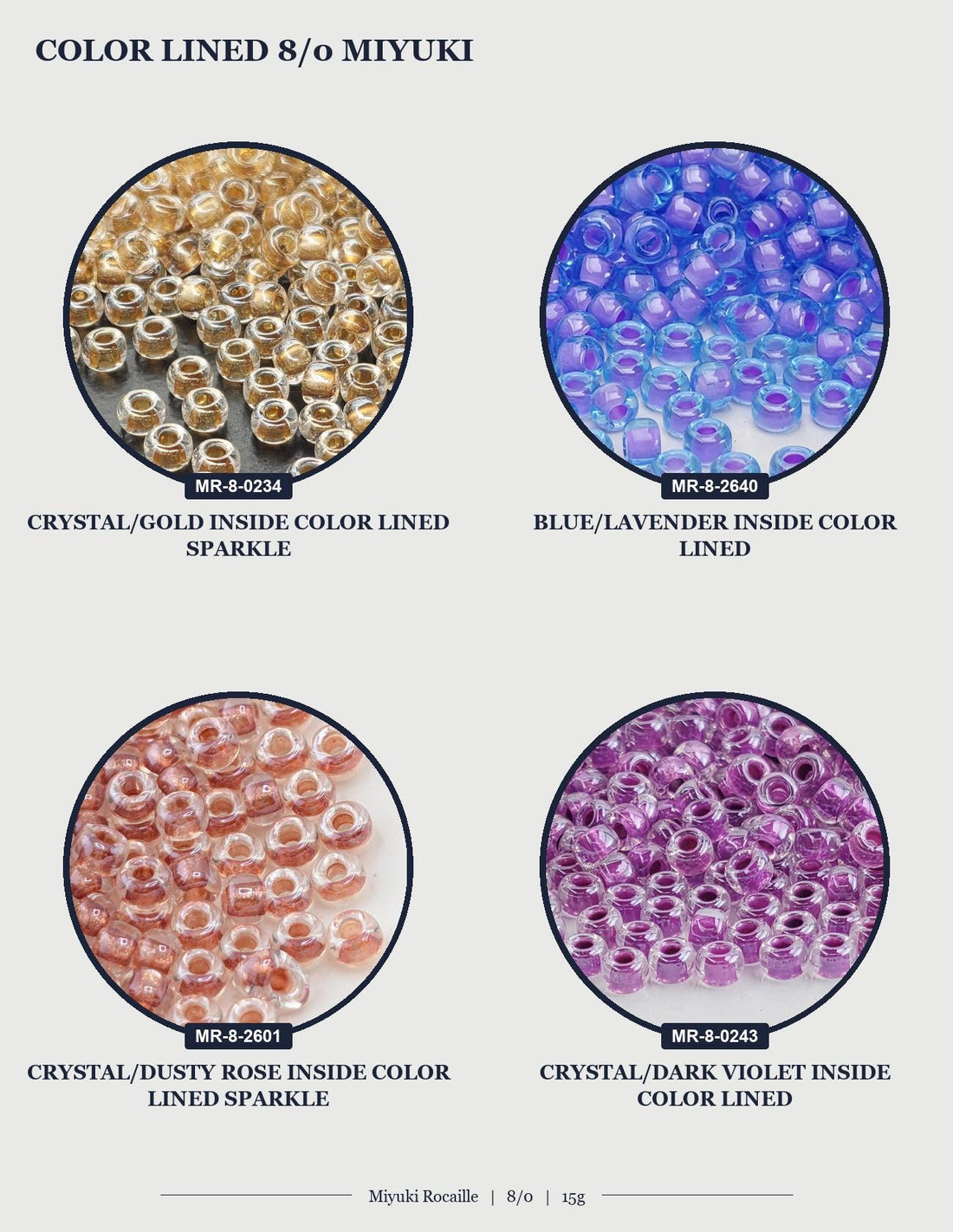 The image is a collage of various colored beads, including blue, purple, and pink beads, arranged in a visually appealing manner.