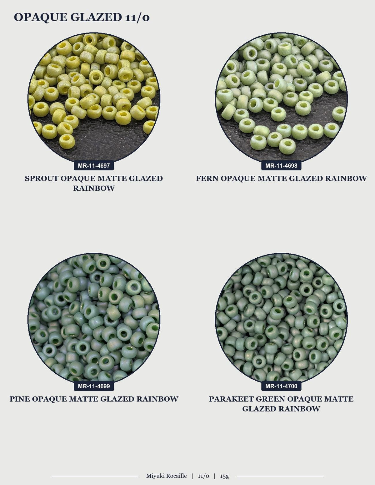 four different images of pine opaque matte glazed rainbow, each with a unique color and texture.