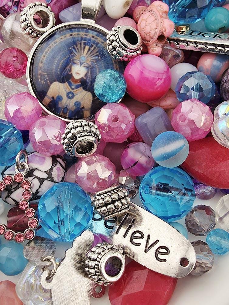 Bead Soup Mix, Mulberry & Rose Glass | DIY Jewelry Making | 2oz-6oz