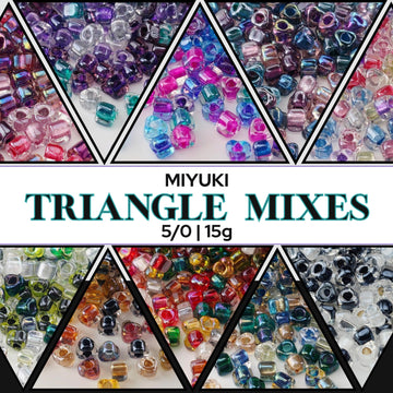 Miyuki Triangle Beads: Faceted Japanese Glass Mix | Peyote, Loom & Brick Stitch