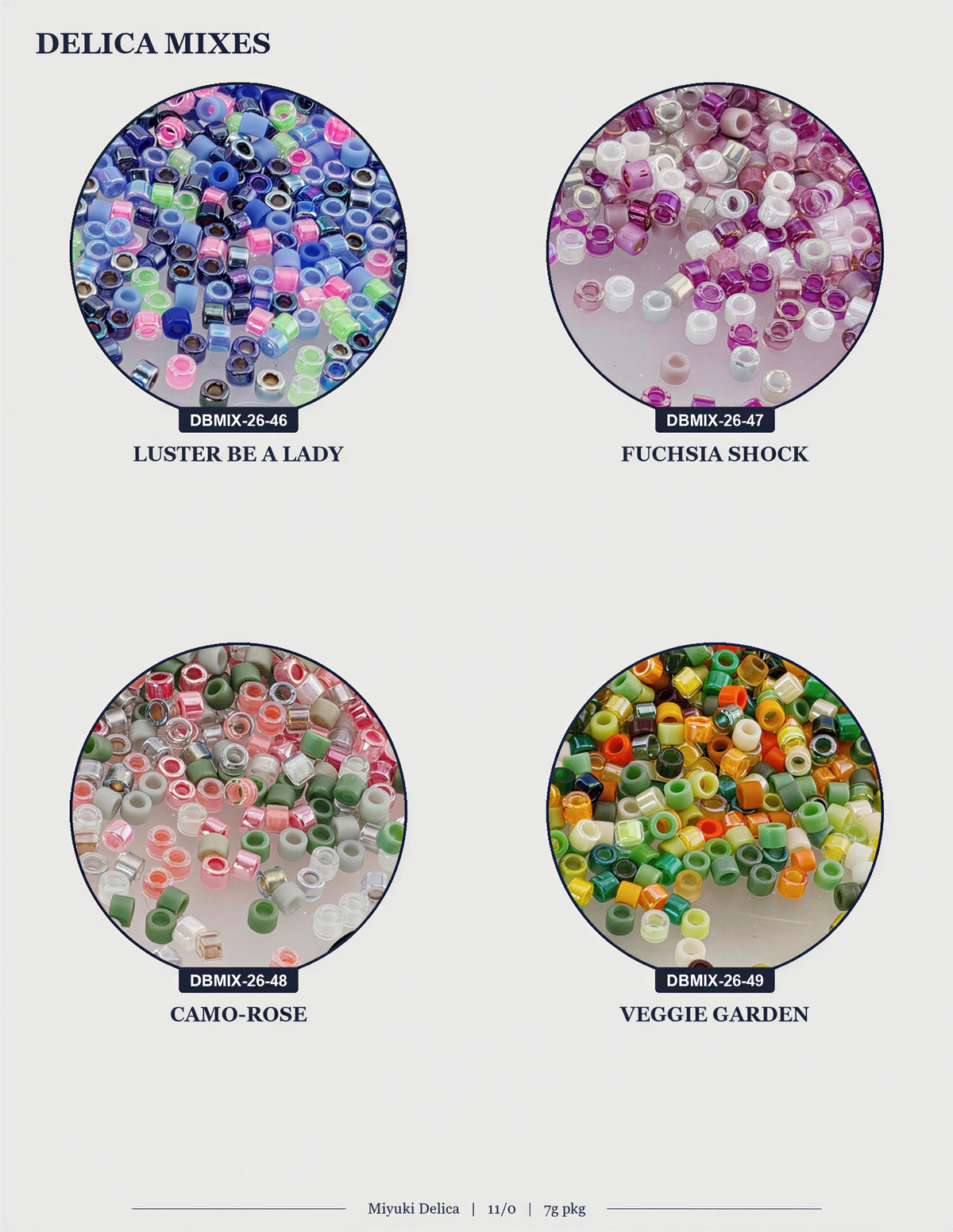 four circular images, each displaying a different type of bead or bead-like object. The images show a variety of colors and patterns, including a mix of multicolored beads, a single color bead, and a patterned bead. The images are arranged in a grid format, with each row representing a different type of bead and each column representing a different color or pattern.