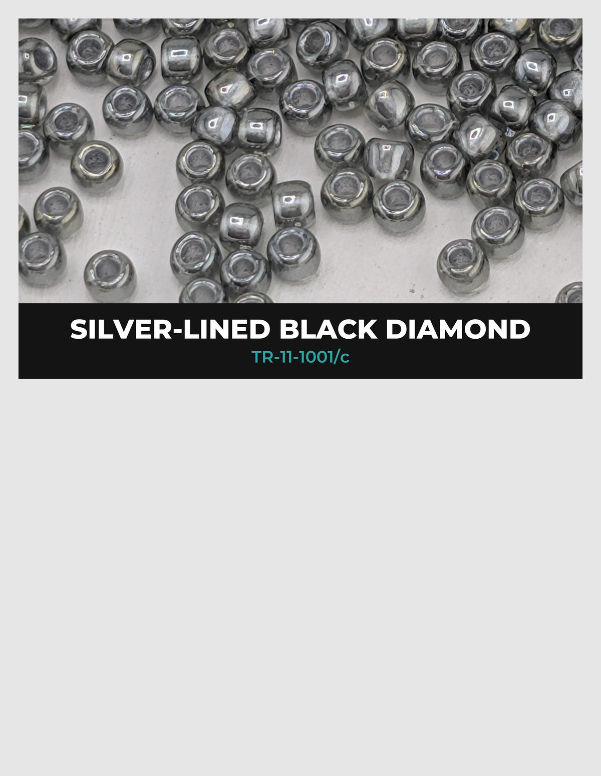 a collection of silver-lined black diamonds, with the text "SILVER-LINED BLACK DIAMOND" and "TR-11-1001/c" visible.