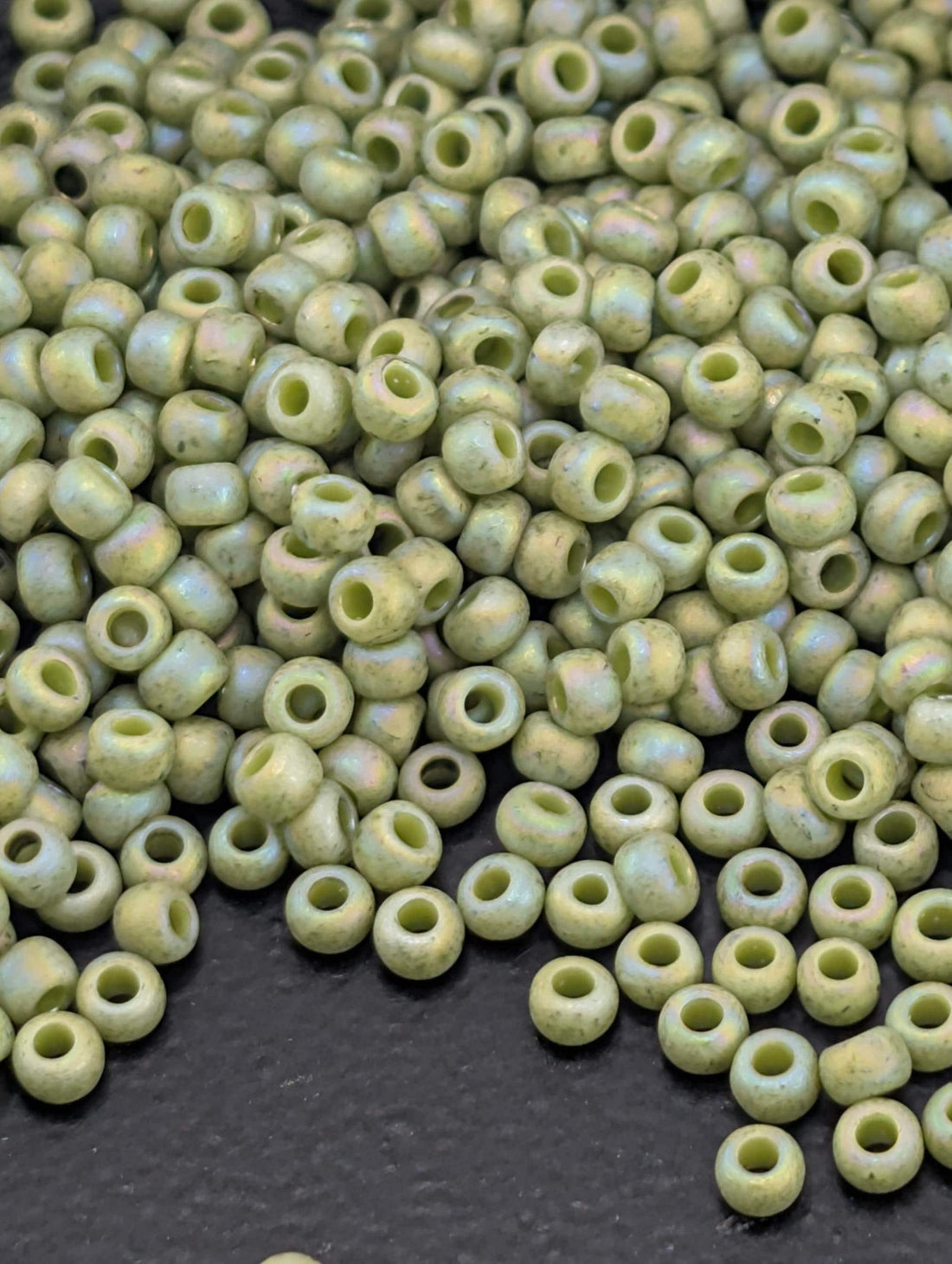 Toho Round Beads, Semi Glazed Rainbow - Honeydew | 11/0 | 8g Pack