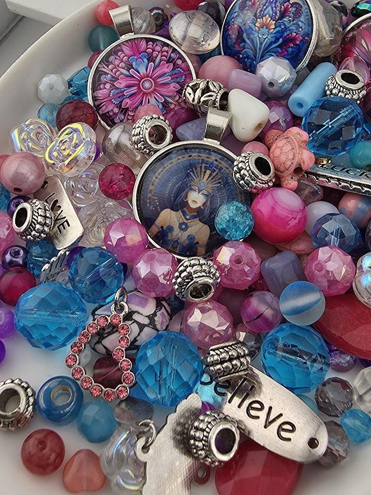 Bead Soup Mix, Mulberry & Rose Glass | DIY Jewelry Making | 2oz-6oz