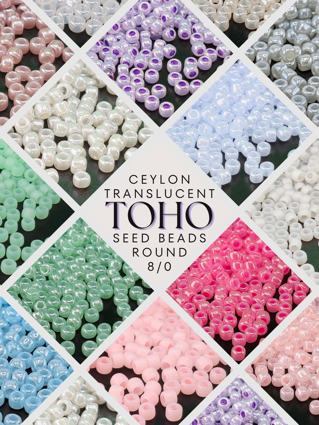 Toho Round Beads, Ceylon - Color Choice or Collection | 8/0 | 8g Pack