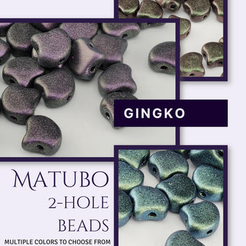 The image is a collage of three images showing different colored beads, with the central image being a close-up of the beads.