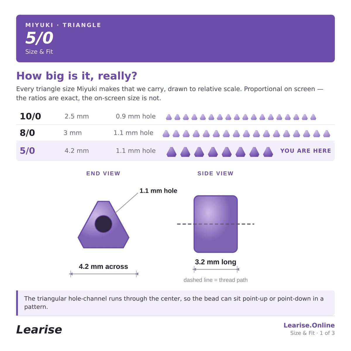 The image is a purple triangle with a hole in the center, and it is described as a "Triangle" and "Triangle" in the image.