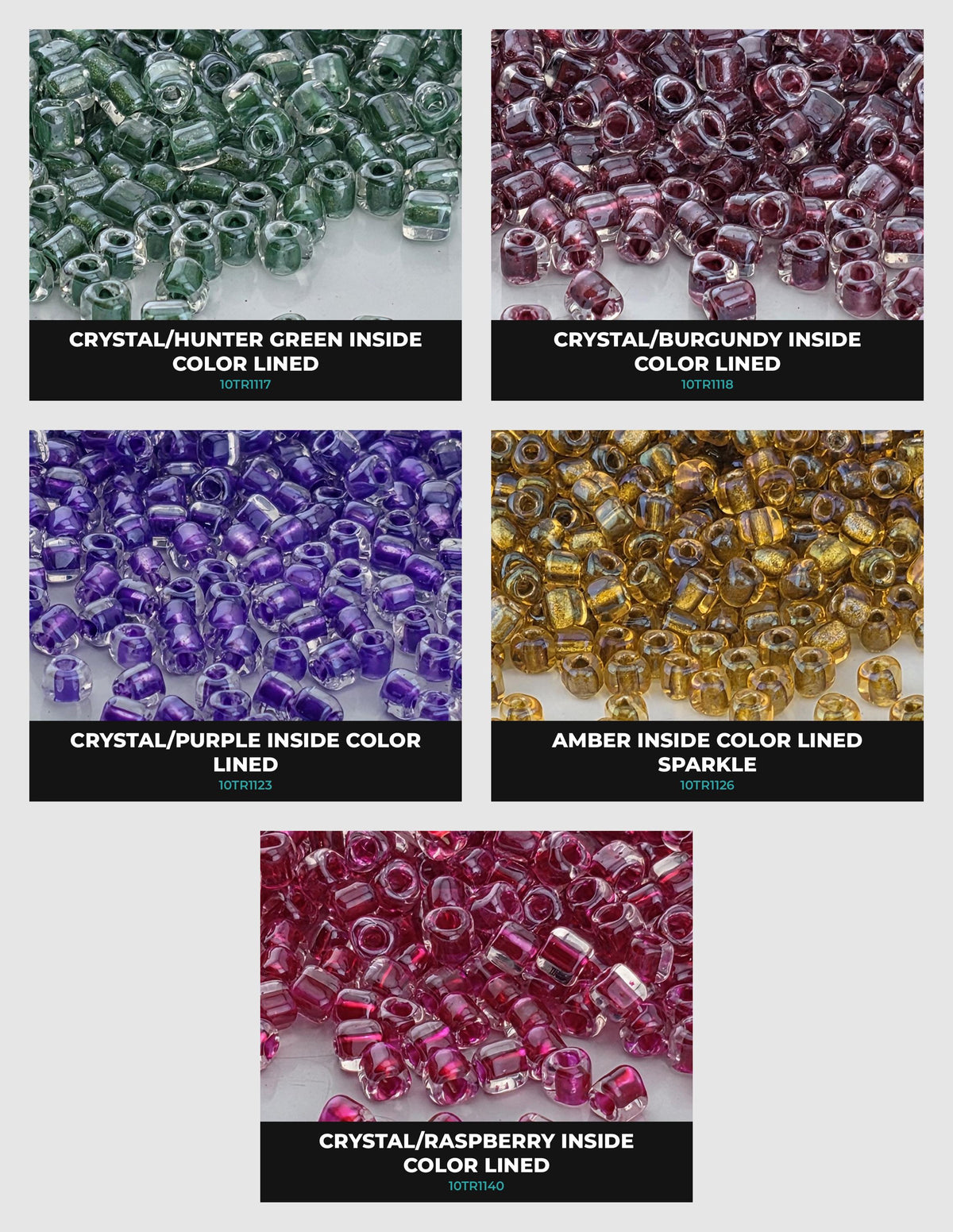 a bunch of different colors of glass beads