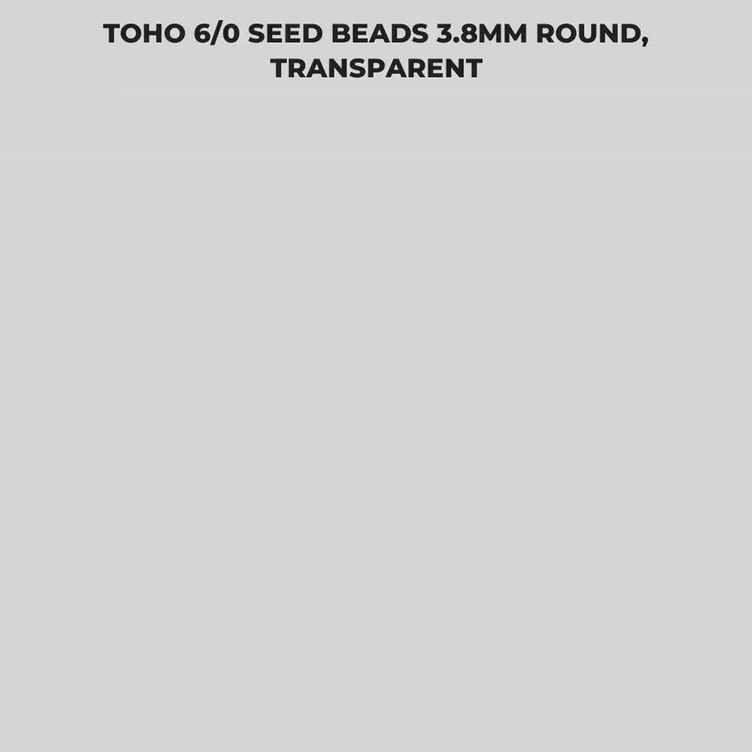 Toho 6/0 Glass Seed Beads 3.8mm Round, Transparent | Japanese Glass Tube | Choose Your Color