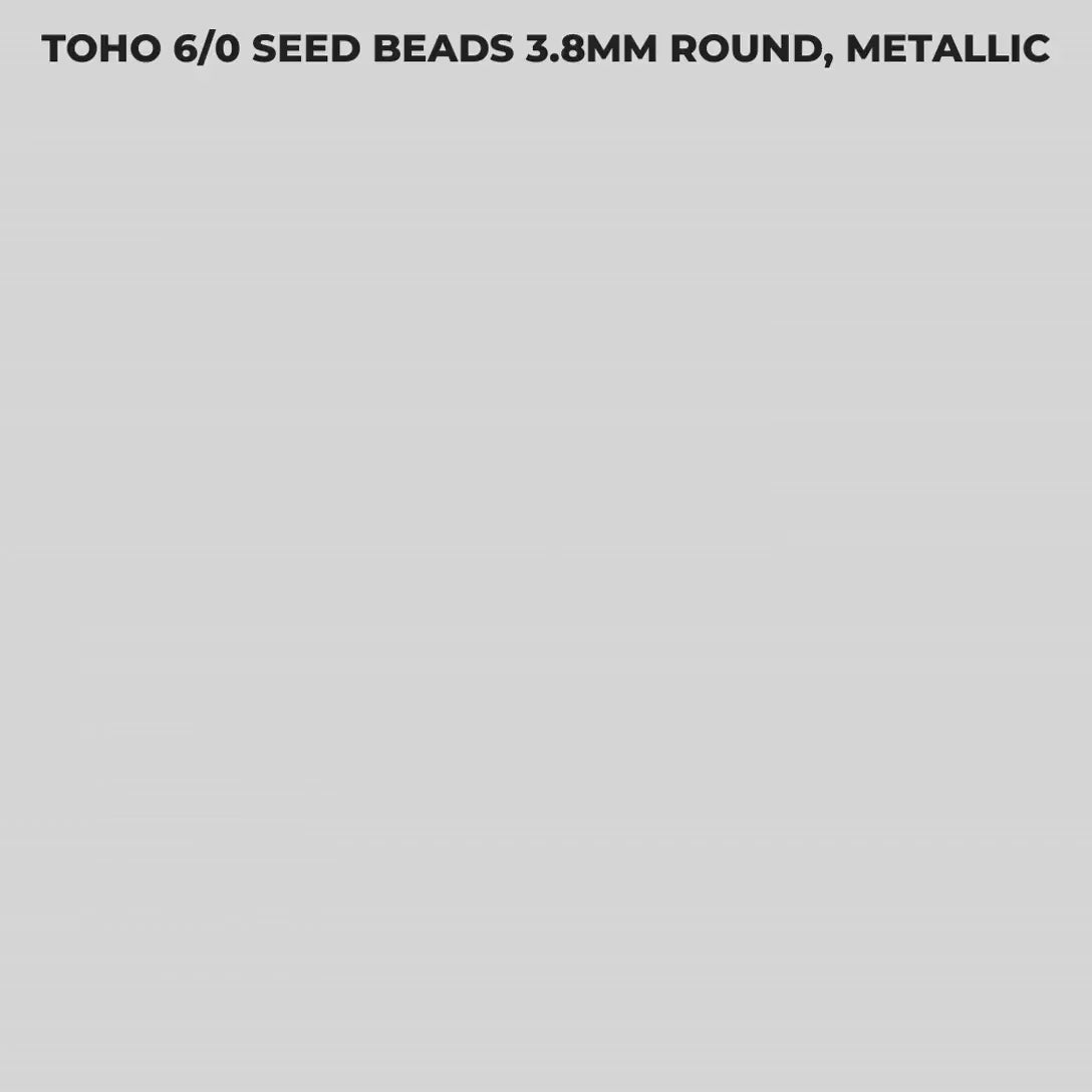 Toho 6/0 Glass Seed Beads 3.8mm Round, Metallic | Japanese Glass Tube | Choose Your Color