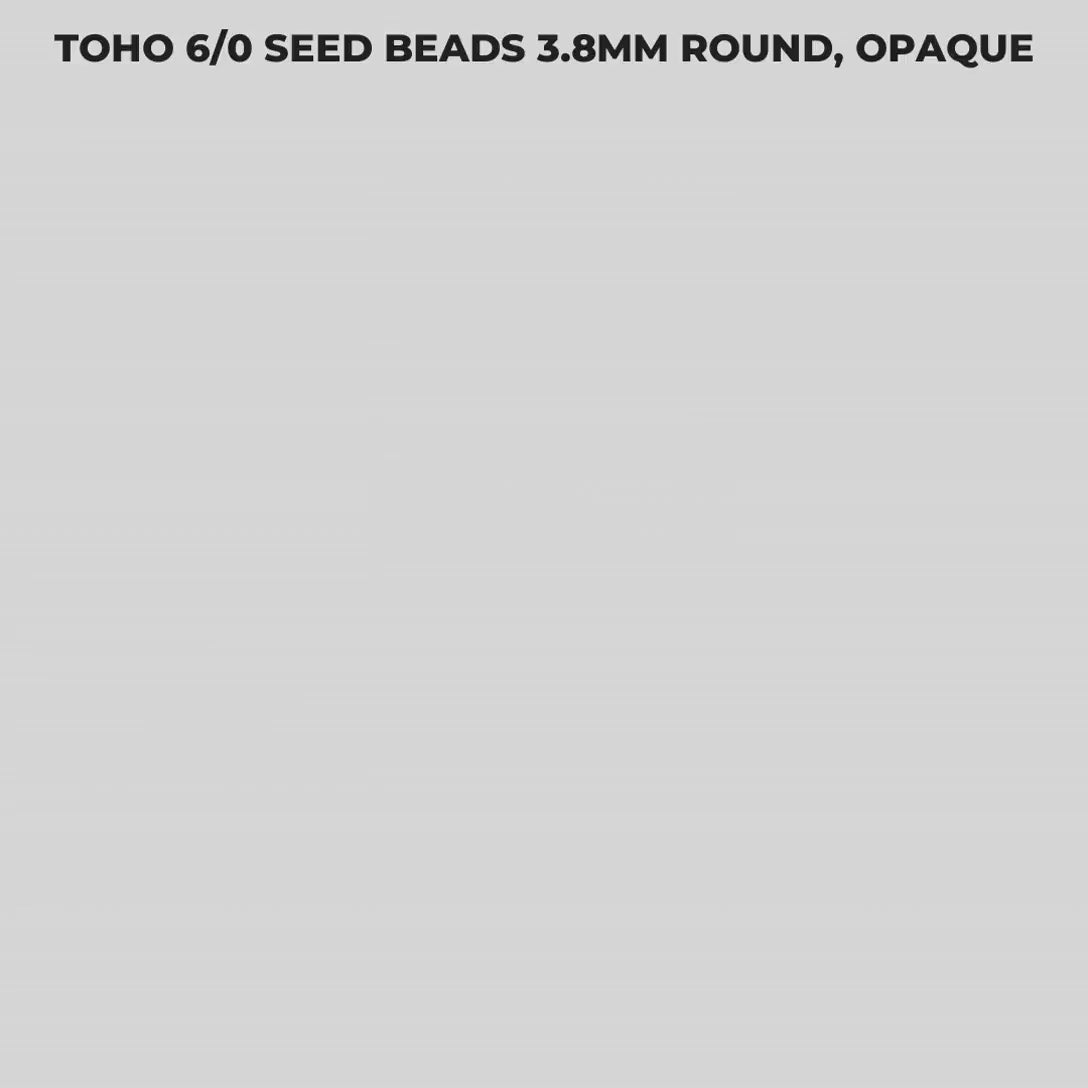 Toho 6/0 Glass Seed Beads 3.8mm Round, Opaque | Japanese Glass Tube | Choose Your Color