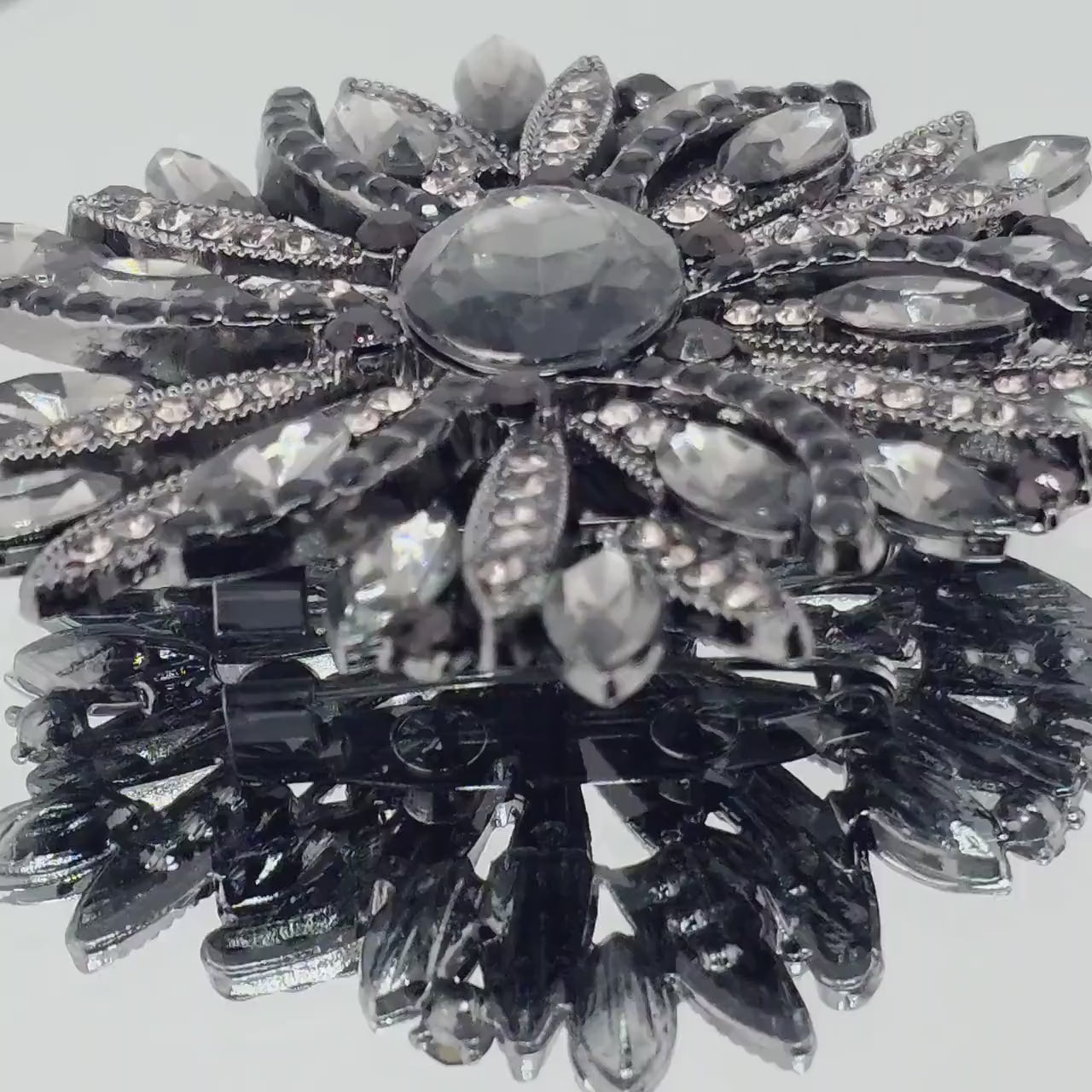 Crystal Accent Pin, Purple Stone | Vintage Style | Handmade Brooch