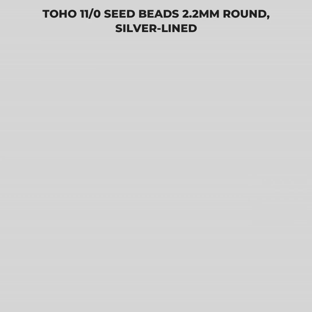 Toho 11/0 Glass Seed Beads 2.2mm Round, Silver-Lined | Japanese Glass Tube | Choose Your Color