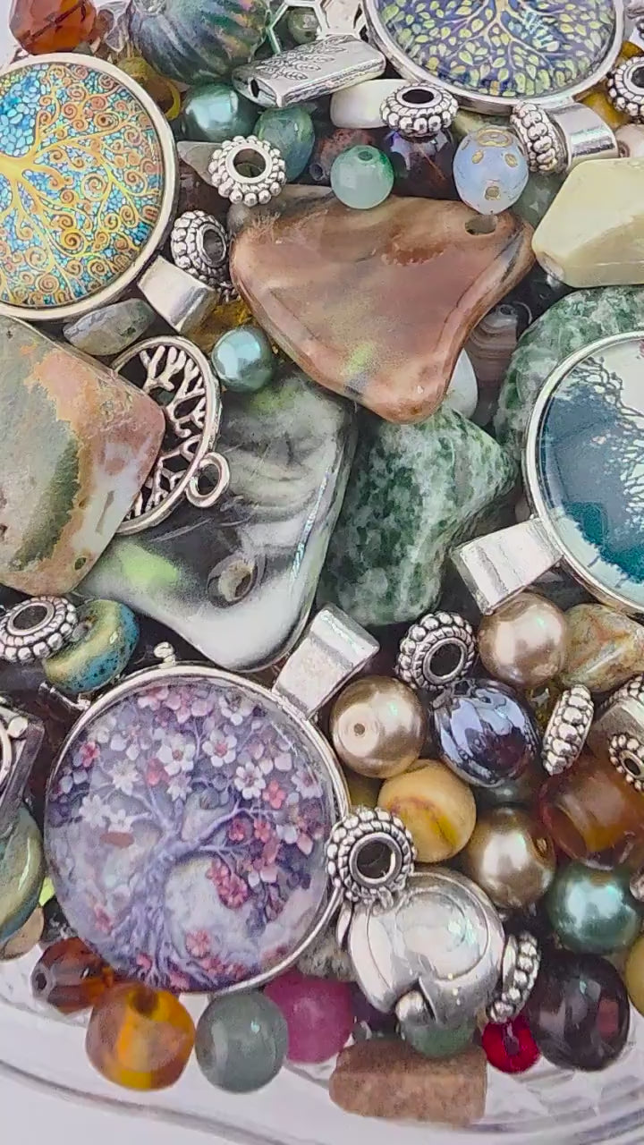 1 Fancy Jasper Beads Mix, Earth Tone Gemstones (2oz Jewelry Crafting)