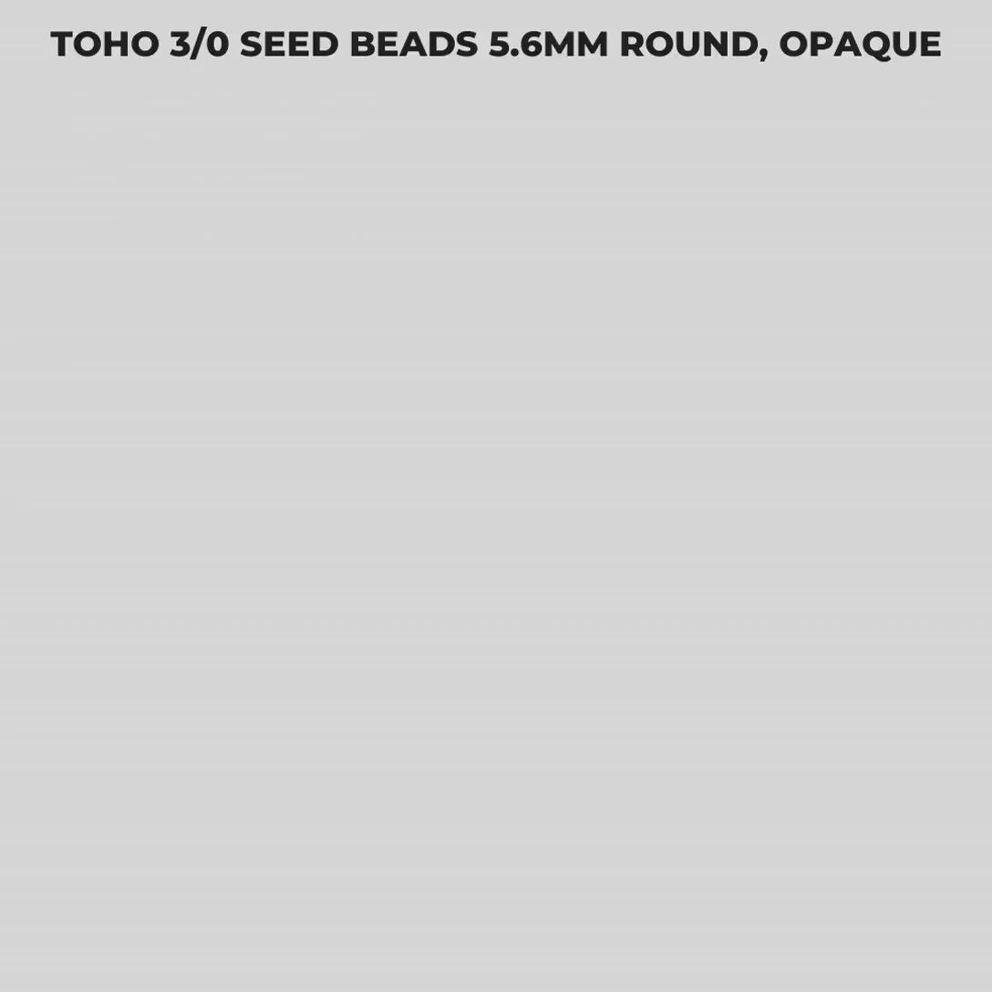 Toho 3/0 Glass Seed Beads 5.6mm Round, Opaque | Japanese Glass Tube | Choose Your Color