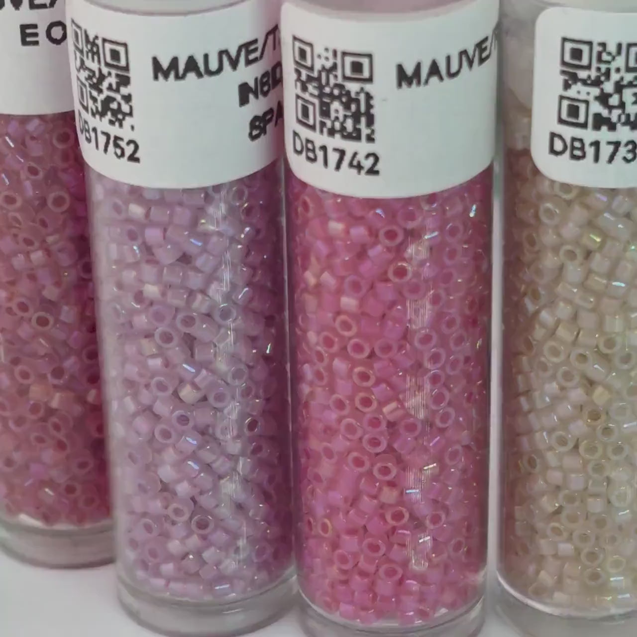Miyuki Delica 11/0 Beads | Inside Color Lined Sparkle Rainbow | Individual 7g Tubes Frost Ice Cylinder Seed Beads