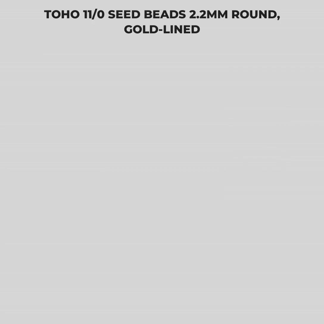 Toho 11/0 Glass Seed Beads 2.2mm Round, Gold-Lined | Japanese Glass Tube | Choose Your Color